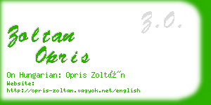 zoltan opris business card